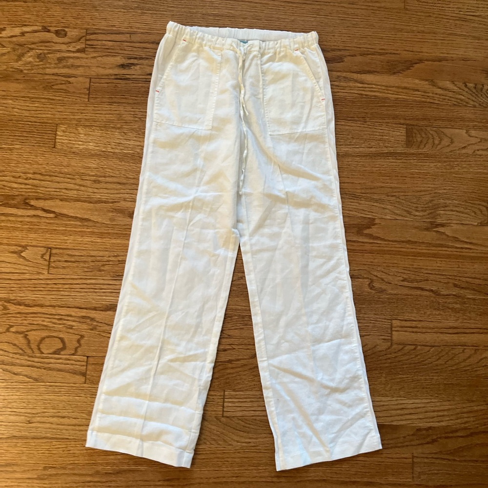 C&C California white linen pants, mid rise